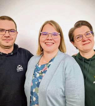 Der Vorstand der Grünen (v.l.): Schatzmeister Dominik Kaufmann sowie die gleichberechtigte Doppelspitze Elisabeth Körner und Judith Schröder.