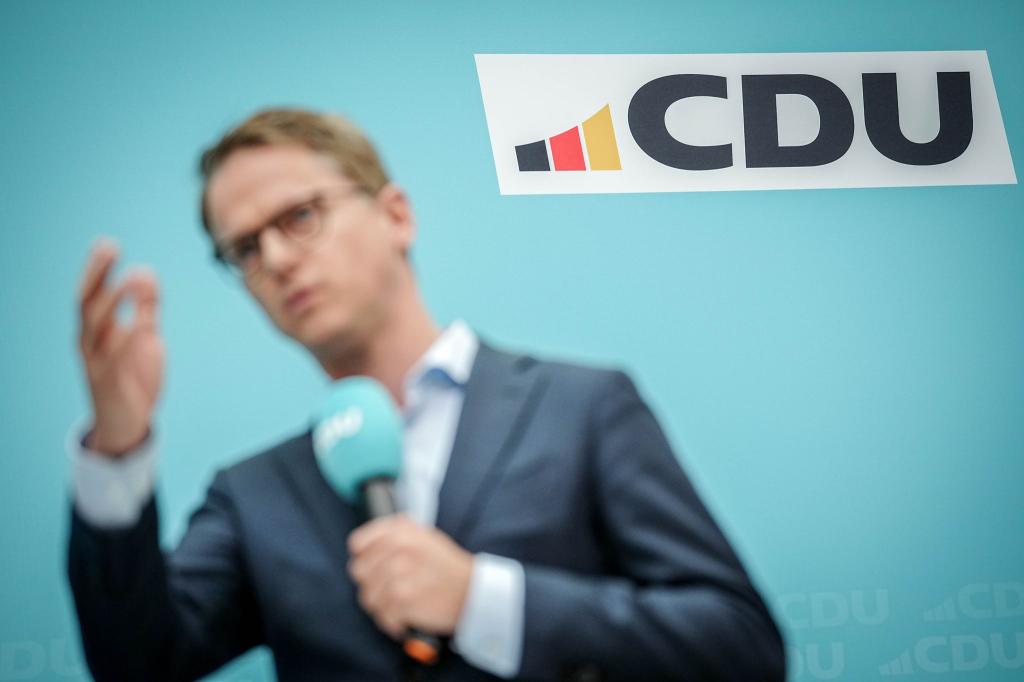 «Die CDU wird wieder schwarz», sagte Generalsekretär Carsten Linnemann. - Foto: Kay Nietfeld/dpa