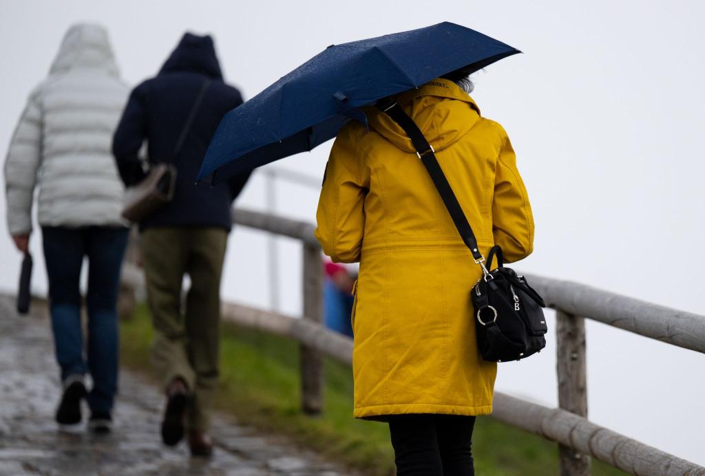 Sollte in den nächsten Tagen immer griffbereit sein: der Regenschirm. - Foto: Sven Hoppe/dpa