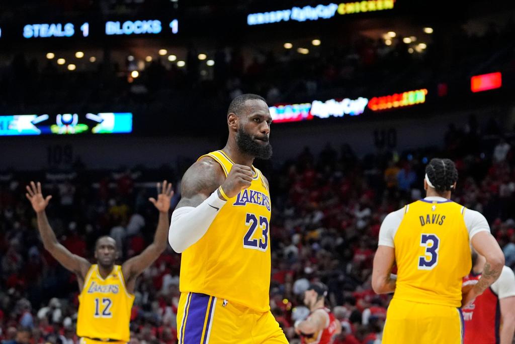 Los Angeles Lakers-Stürmer LeBron James war der zweitbeste Werfer der Partie. - Foto: Gerald Herbert/AP