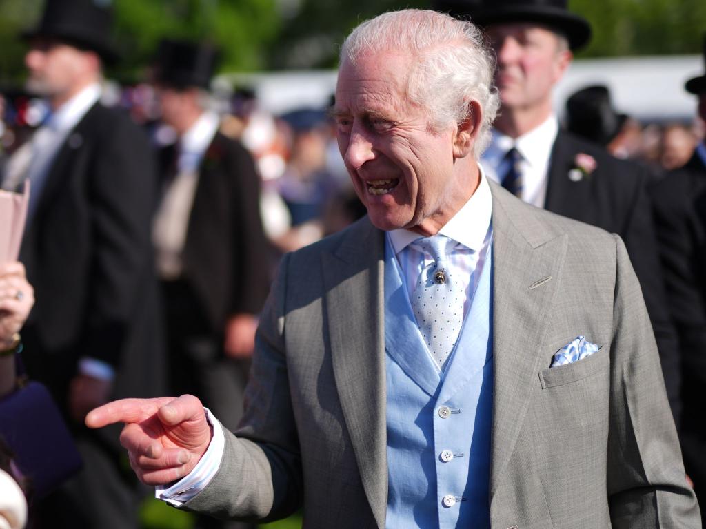 König Charles III. während der königlichen Gartenparty im Buckingham Palace. - Foto: Jordan Pettitt/PA Wire/dpa