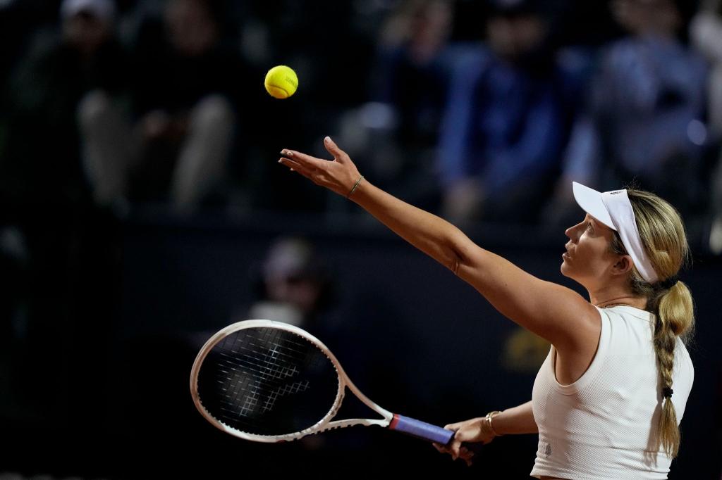 Danielle Collins spielt im Halbfinale der ATP-Tour in Rom gegen Aryna Sabalenka. - Foto: Andrew Medichini/AP