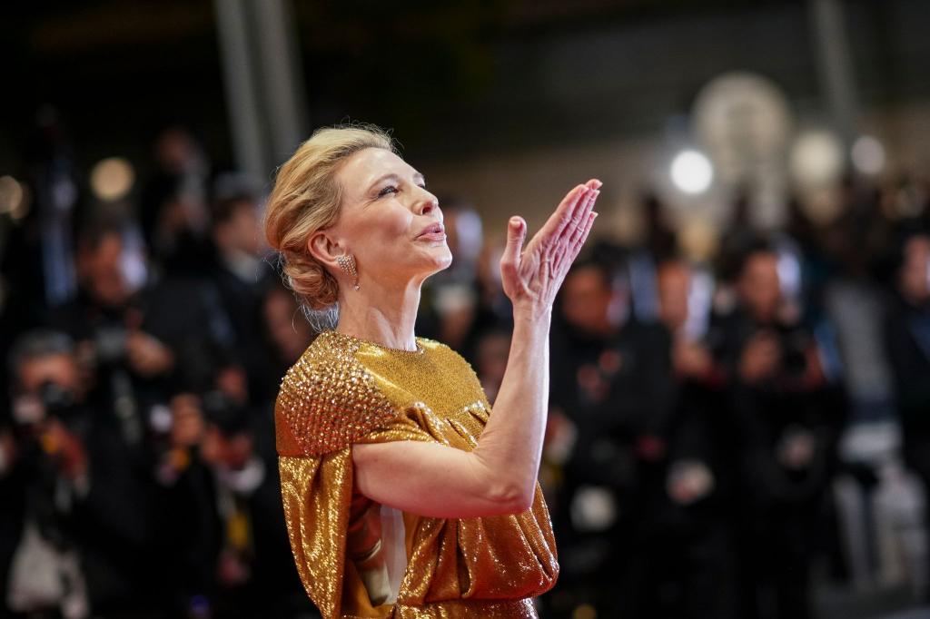 Cate Blanchett bei der Premiere ihres Films «Rumours» in Cannes. - Foto: Scott A Garfitt/Invision/AP