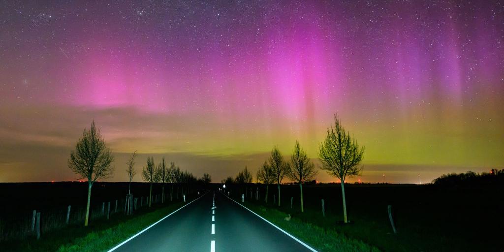 Seltenes Naturschauspiel: In der vergangenen Nacht waren Polarlichter über Teilen von Brandenburg zu sehen. - Foto: Patrick Pleul/dpa