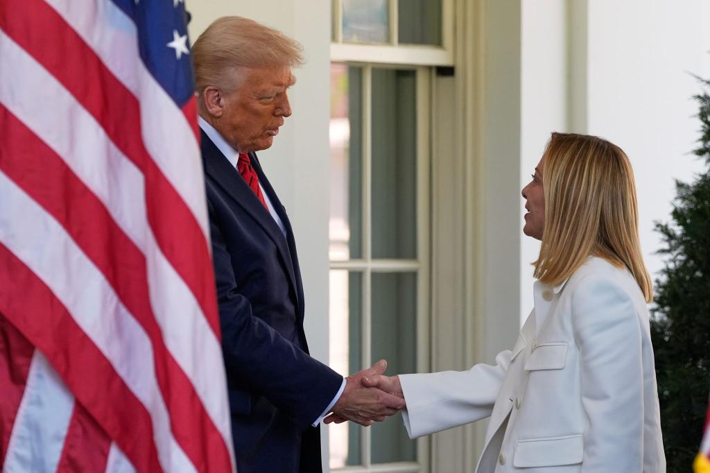 Die US-Zollpolitik ist eines der Hauptthemen bei Treffen von Italiens Ministerpräsidentin Meloni und US-Präsident Trump in Washington. - Foto: Alex Brandon/AP/dpa
