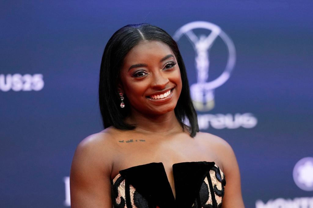 Turn-Star Simone Biles wurde bereits zum vierten Mal bei den Laureus World Sports Awards ausgezeichnet. - Foto: Manu Fernandez/AP/dpa