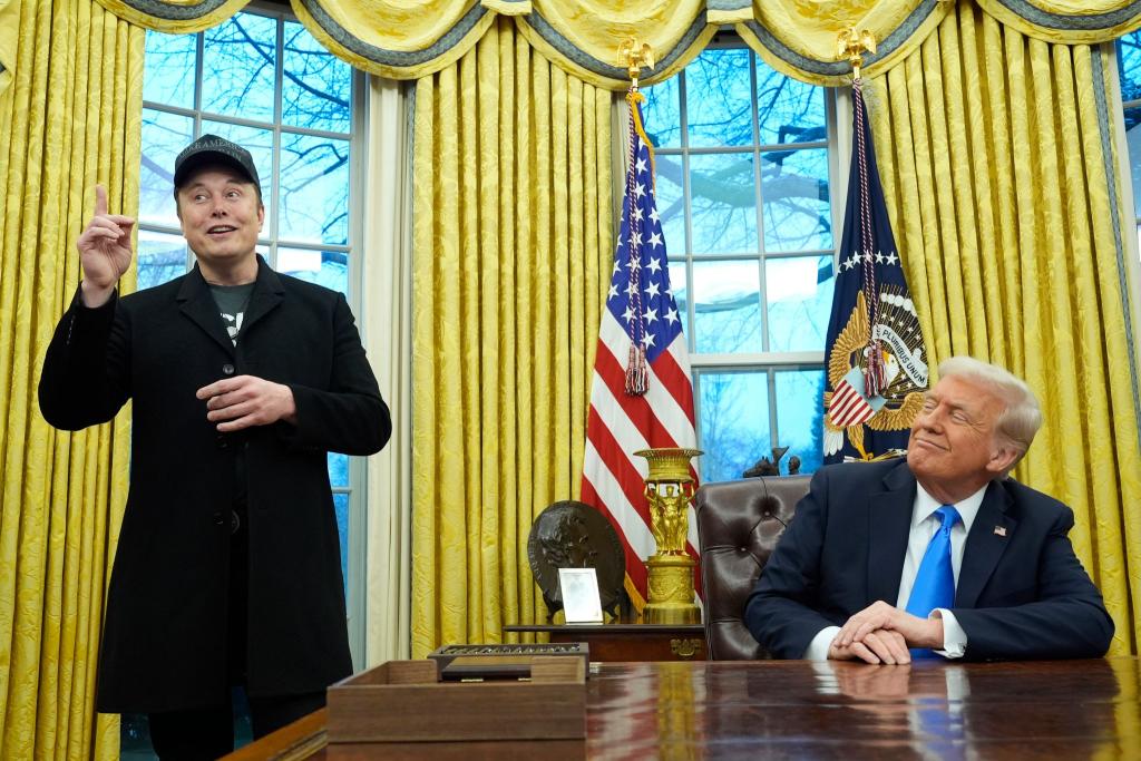 Noch im Februar demonstrierten Trump und Musk Eintracht im Weißen Haus. (Archivbild) - Foto: Alex Brandon/AP/dpa