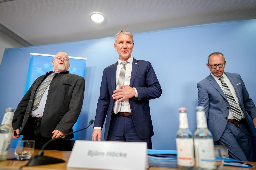 Höcke sieht Gutachten auch als wichtig für Rechtsstreit der Bundes-AfD. - Foto: Kay Nietfeld/dpa