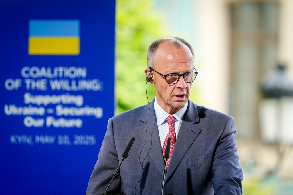 Merz nennt die Diskussion über Prozentzahlen eine «Hilfskonstruktion». (Archivbild) - Foto: Kay Nietfeld/dpa