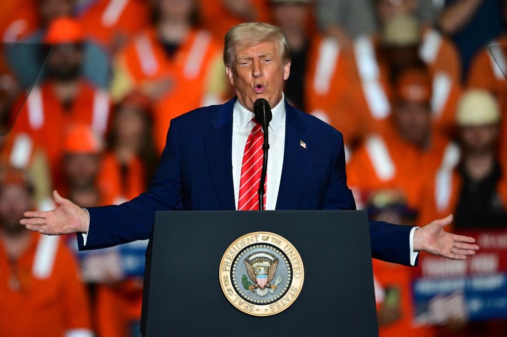 Sein Lieblingswort seien «Zölle», sagt US-Präsident Trump. - Foto: David Dermer/AP/dpa