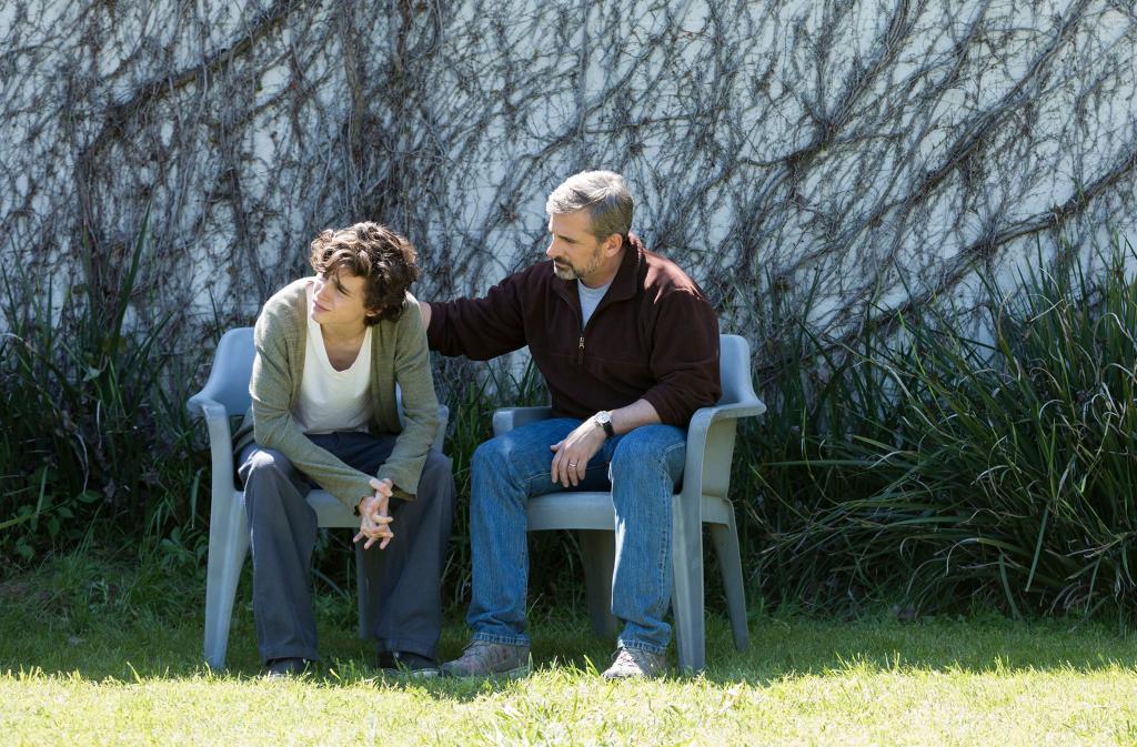 Vater David (Steve Carell, r) und Sohn Nic Sheff (Timothée Chalamet, l) müssen reden. - Foto: François Duhamel/MDR/AMAZON CONTENT SERVICES/dpa