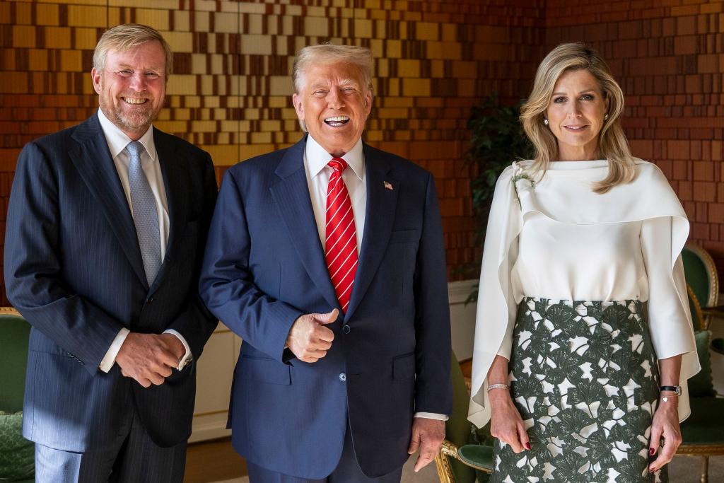 Nach dem gemeinsamen Dinner frühstückte Donald Trump auch mit dem Königspaar. - Foto: Frank van Beek/Pool ANP/AP/dpa