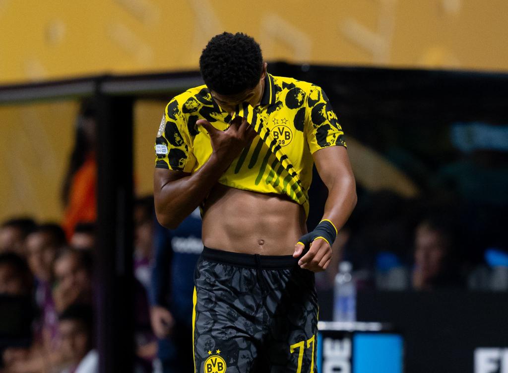 Jobe Bellingham fehlt Borussia Dortmund nach der zweiten Gelben Karte gegen Real Madrid. - Foto: Sven Hoppe/dpa