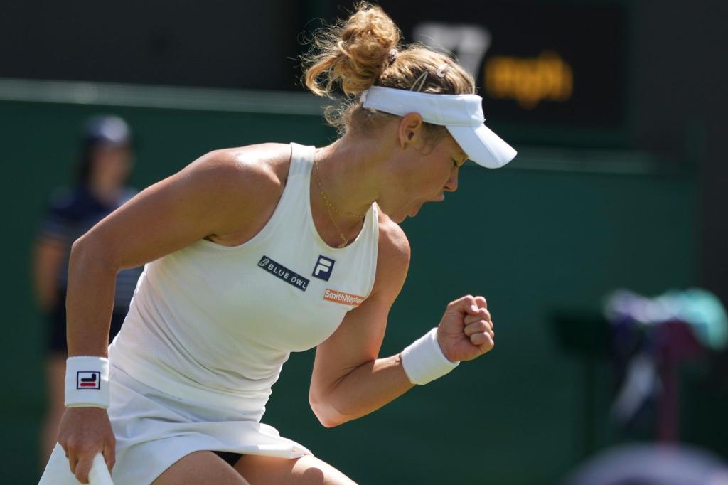 Laura Siegemund darf jubeln. - Foto: Alastair Grant/AP/dpa