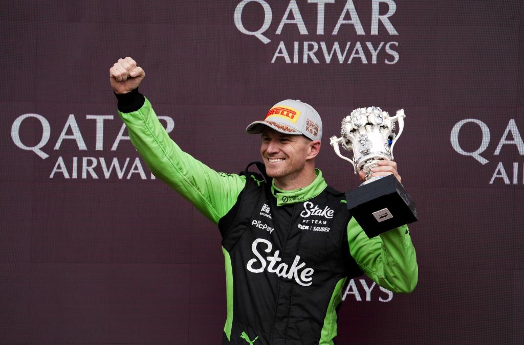 Im 239. Grand Prix schaffte es Nico Hülkenberg erstmals auf ein Formel-1-Podium. - Foto: Andrew Matthews/PA Wire/dpa