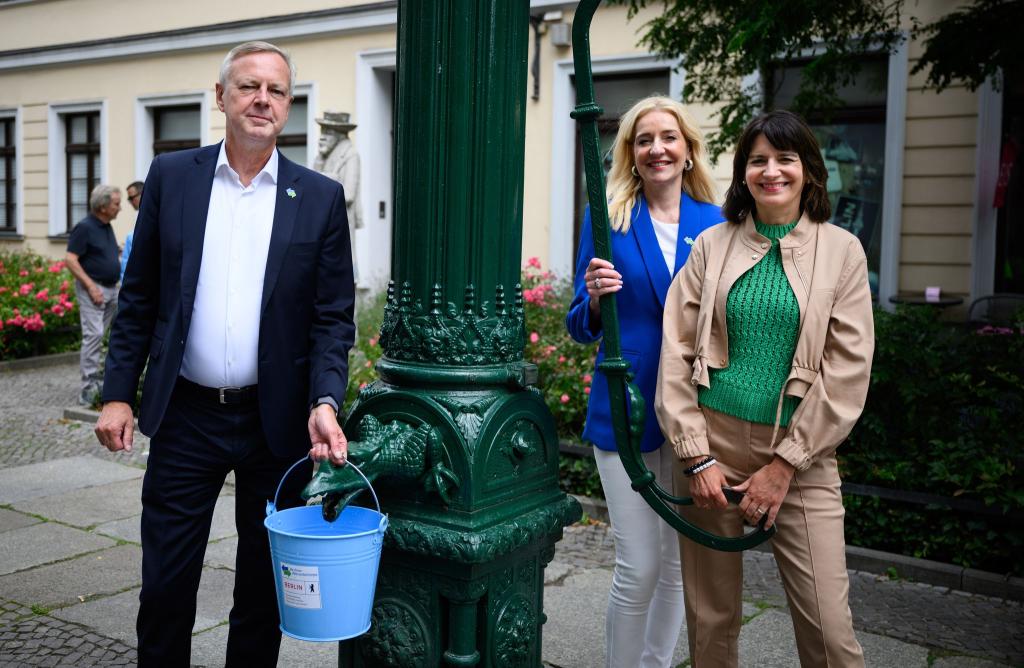 Die Berliner Wasserbetriebe kümmern sich um sämtliche Schwengelpumpen der Hauptstadt. - Foto: Bernd von Jutrczenka/dpa