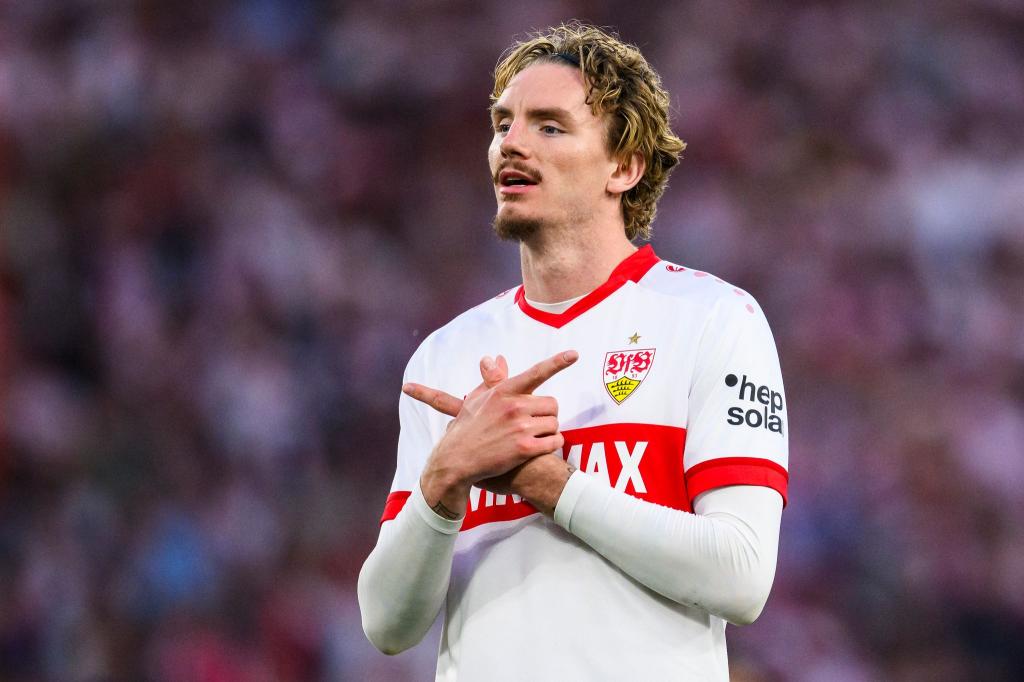 Stürmer Nick Woltemade vom VfB Stuttgart wird vom FC Bayern umworben. - Foto: Tom Weller/dpa