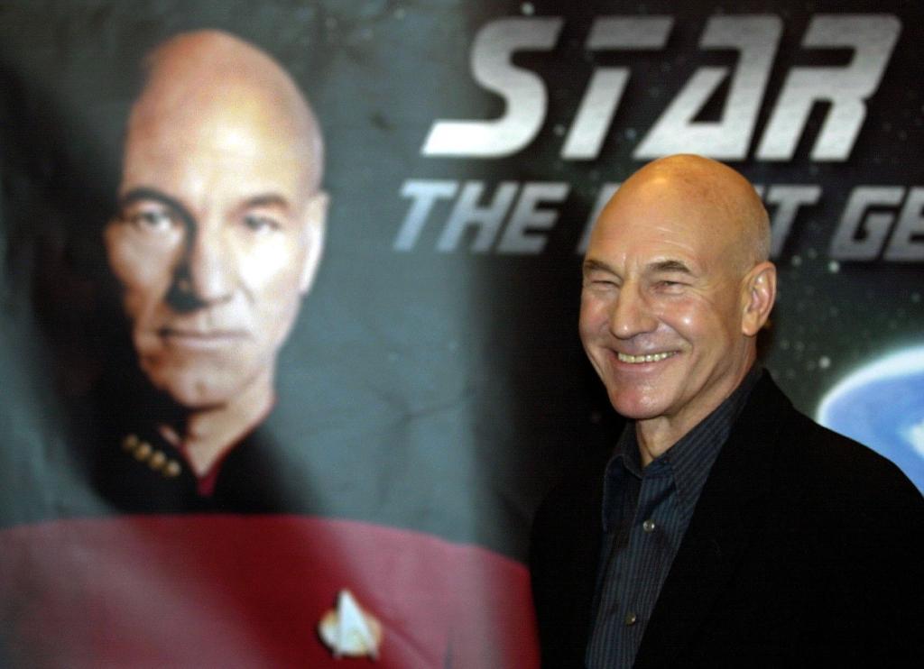 Der britische Schauspieler Patrick Stewart, bekannt als Captain Jean-Luc Picard vom 