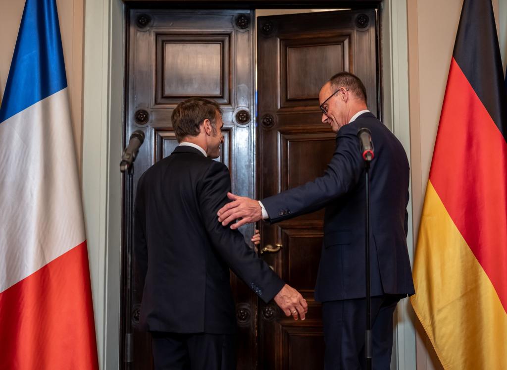 Merz und Macron sprachen in Berlin mehr als drei Stunden miteinander. - Foto: Michael Kappeler/dpa