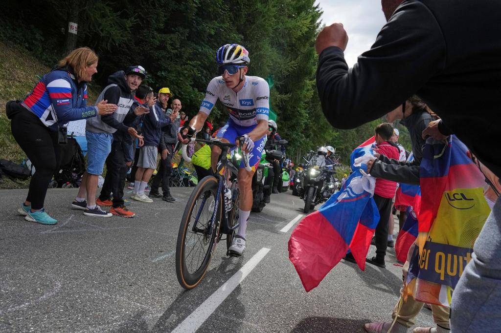 Der deutsche Radprofi Florian Lipowitz. - Foto: Thibault Camus/AP/dpa