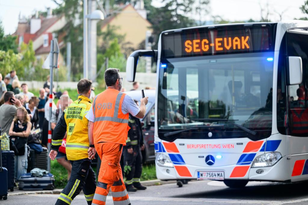 Rund 400 Fahrgäste sind in der Nähe von Wien nach einer technischen Panne aus einem ICE gerettet worden. - Foto: Max Slovencik/APA/dpa
