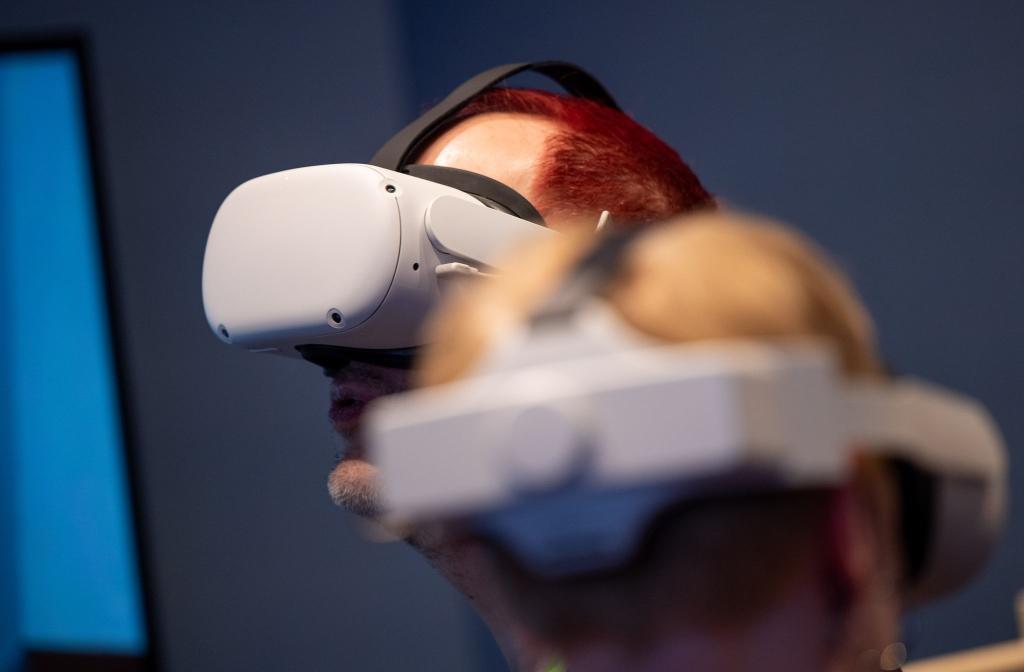 Avatare mit sichtbaren Anzeichen von Infektionen wurden über VR-Brillen gezeigt. (Symbolbild) - Foto: Monika Skolimowska/dpa