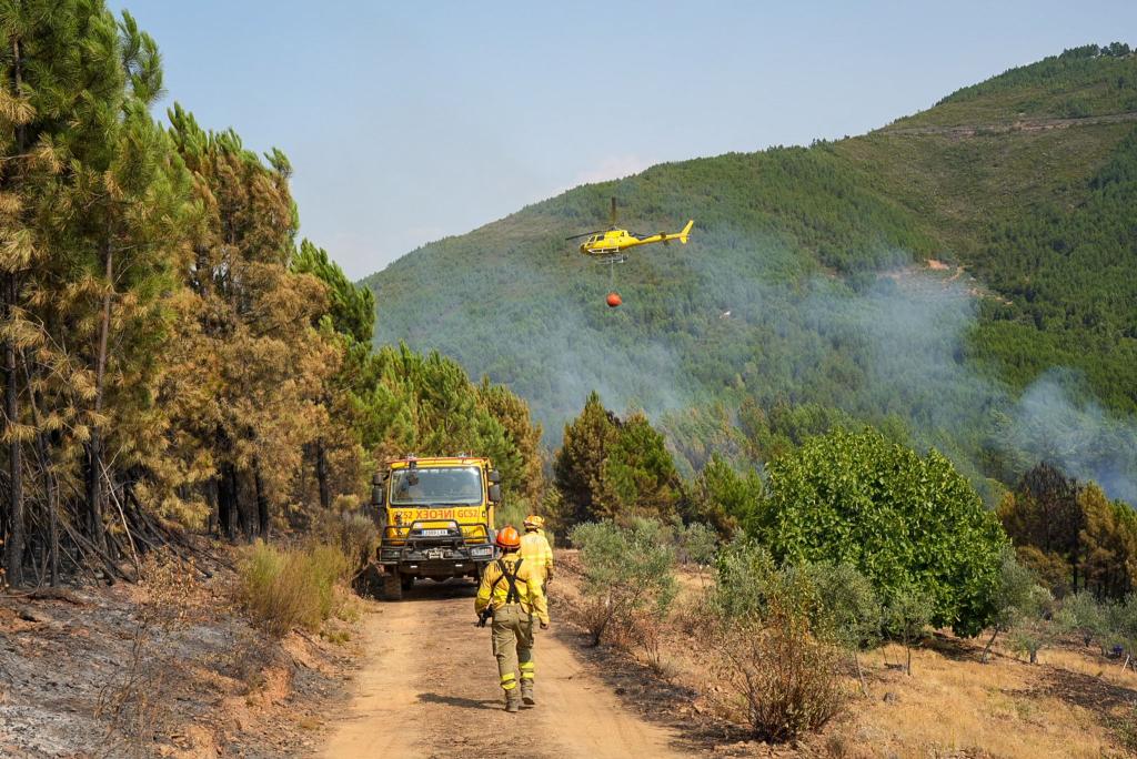 In Las Hurdes in der spanischen Region Cáceres konnte ein größerer Waldbrand nach mehreren Tagen unter Kontrolle gebracht werden. - Foto: Carlos Criado/EUROPA PRESS/dpa