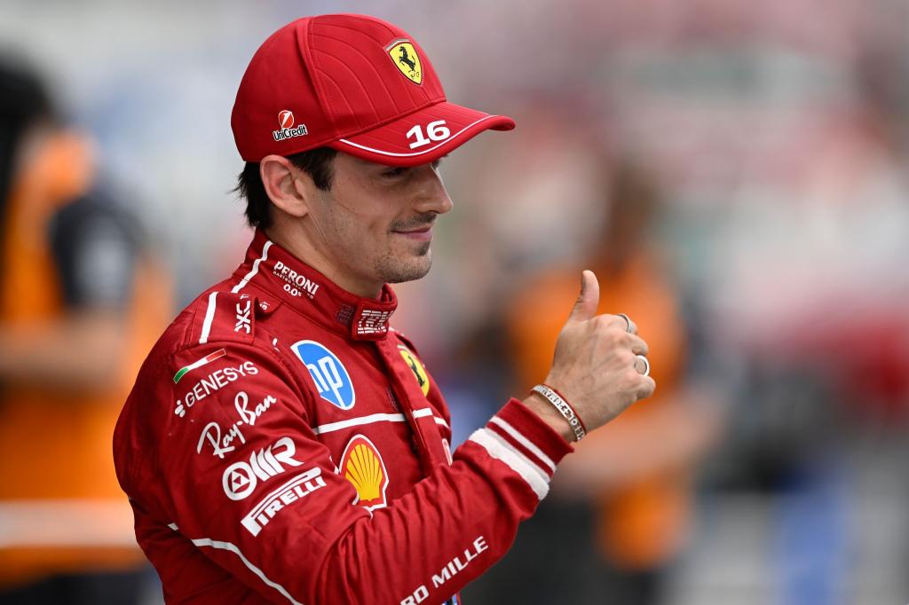 Charles Leclerc startet in Ungarn von der Pole Position. - Foto: Denes Erdos/AP/dpa