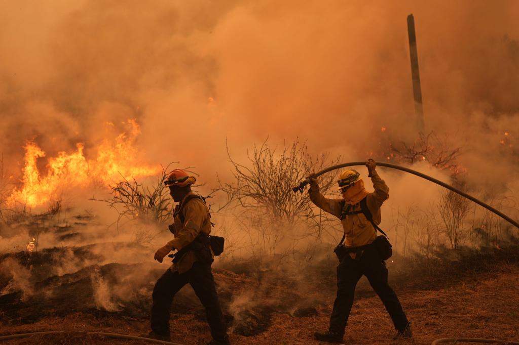 Etwa 60 Kilometer nordwestlich von Los Angeles ist das «Canyon Fire» ausgebrochen. - Foto: Marcio Jose Sanchez/AP/dpa