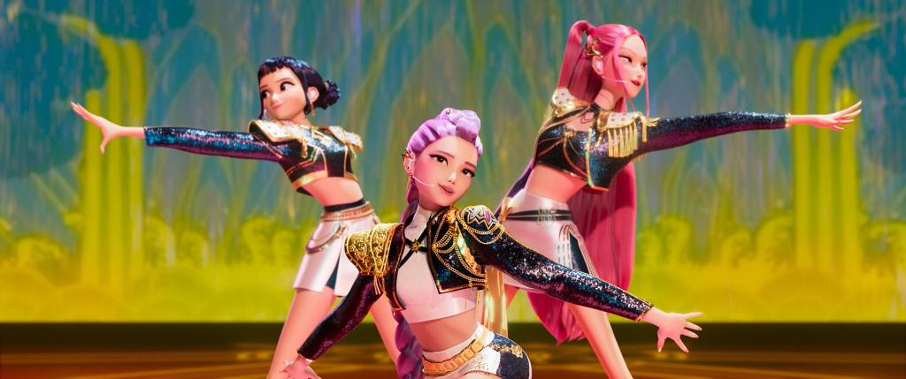 Im Netflix-Hit «KPop Demon Hunters» geht es um die Band Huntrix - hier von links nach rechts: Zoey, Rumi und Mira. - Foto: -/Netflix/dpa