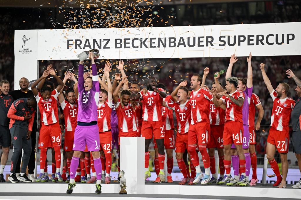 Titelverteidiger Bayern München startet mit dem Rückenwind des Supercup-Gewinns in die 63. Bundesliga-Saison. - Foto: Bernd Weißbrod/dpa