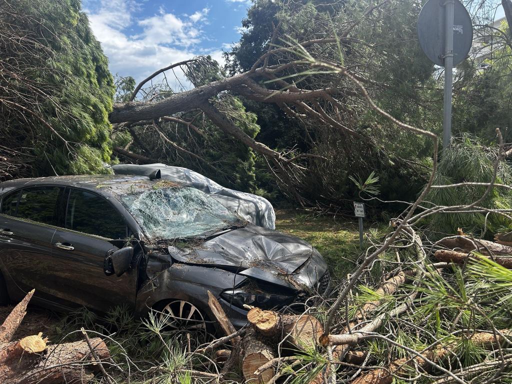 Das Unwetter richtete erheblichen Sachschaden an. - Foto: Alessio Marini/LPS via ZUMA Press Wire/dpa