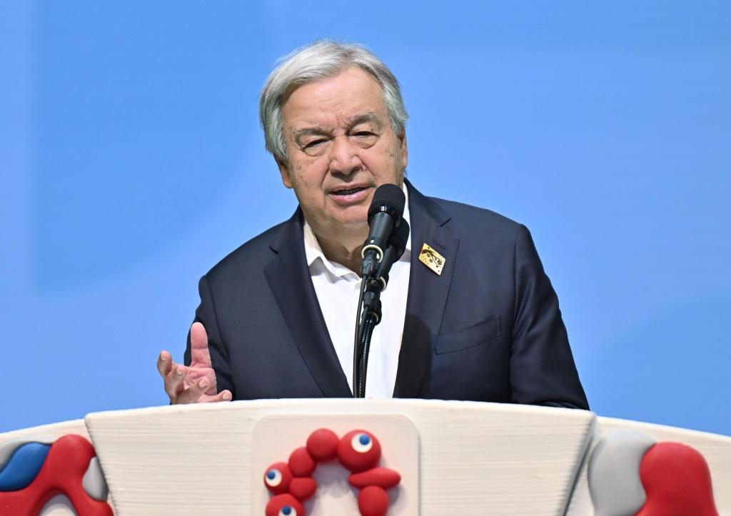 Guterres ist über den russischen Angriff auf Kiew erbost. (Archivbild) - Foto: --/kyodo/dpa