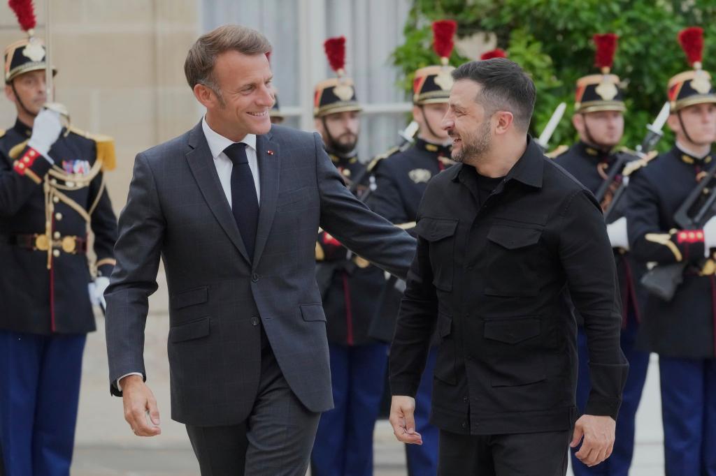 Die Vorarbeiten für Sicherheitsgarantien für die Ukraine sind nach Angaben von Präsident Macron abgeschlossen. - Foto: Michel Euler/AP/dpa