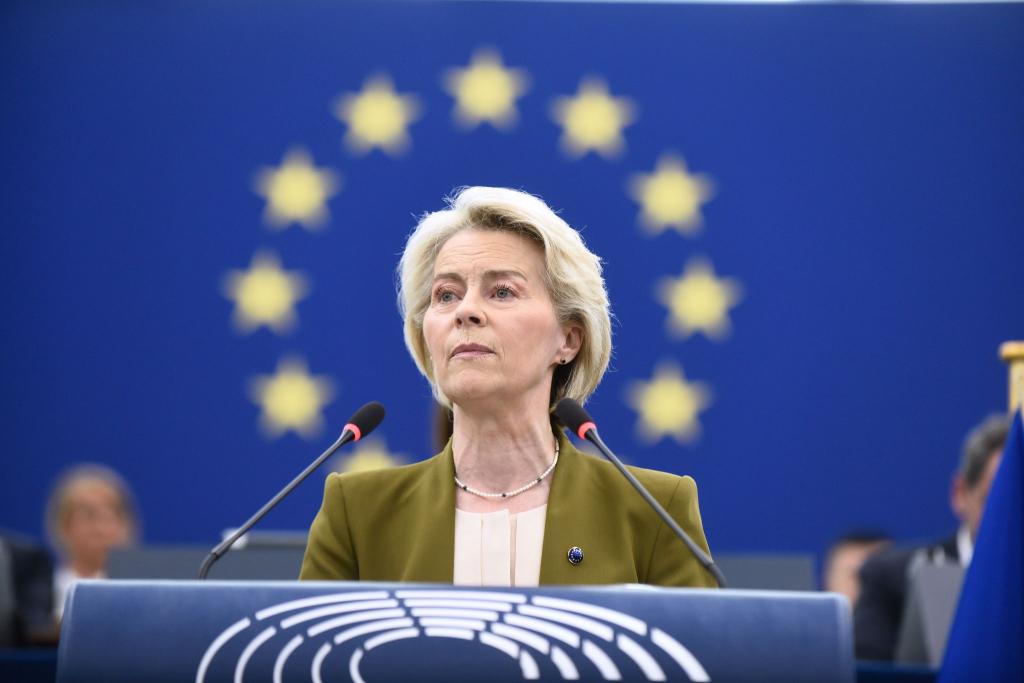 Die Erwartungen an die Rede der EU-Kommissionspräsidentin waren groß. - Foto: Pascal Bastien/AP/dpa