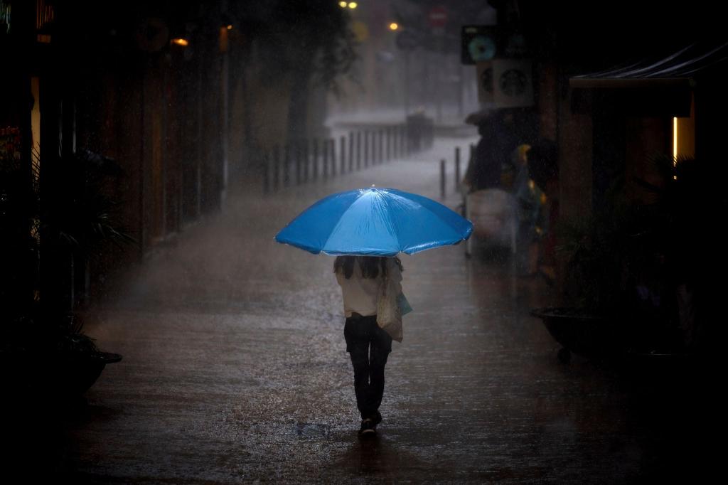 Regenwetter während Kataloniens Nationalfeiertag 