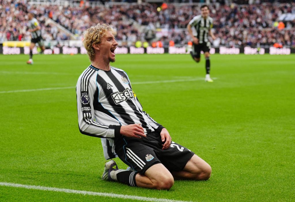 Bejubelt seinen ersten Treffer in der Premier League: Nick Woltemade. - Foto: Owen Humphreys/PA Wire/dpa