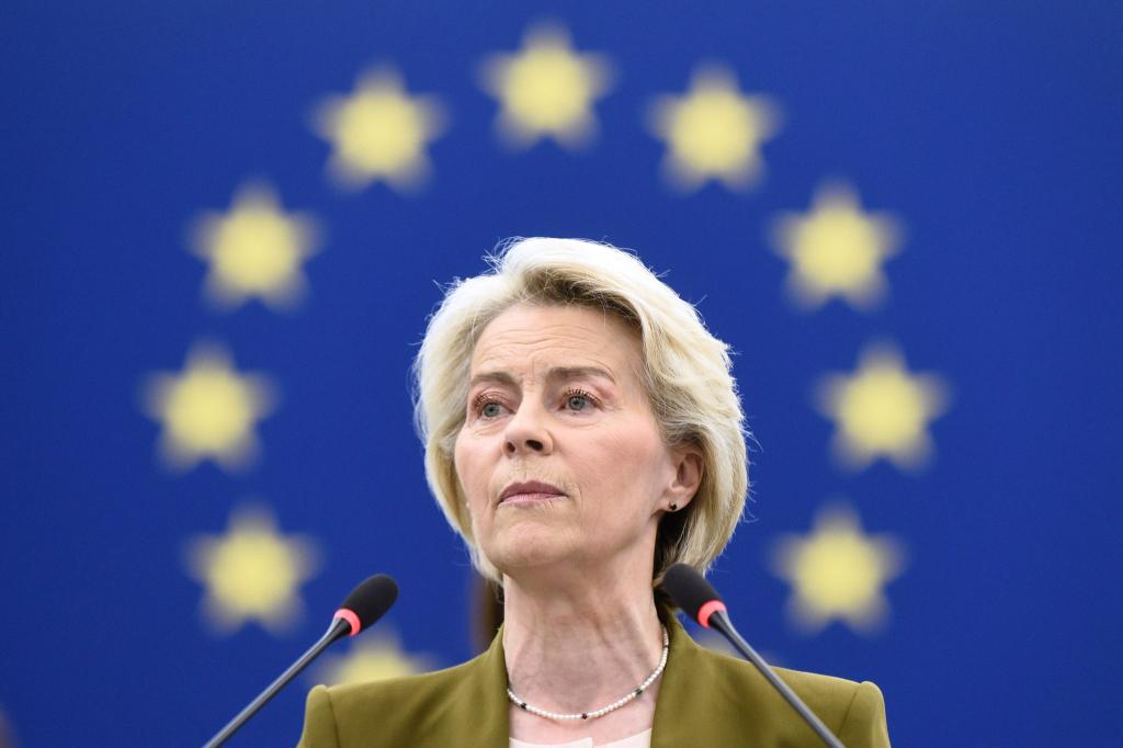 Von der Leyens Kommission muss sich Misstrauensanträgen stellen. (Archivbild) - Foto: Pascal Bastien/AP/dpa
