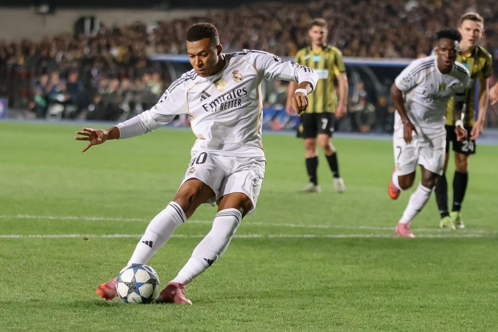 Kylian Mbappe trifft für Real Madrid nach Belieben. - Foto: Alikhan Sariyev/AP/dpa