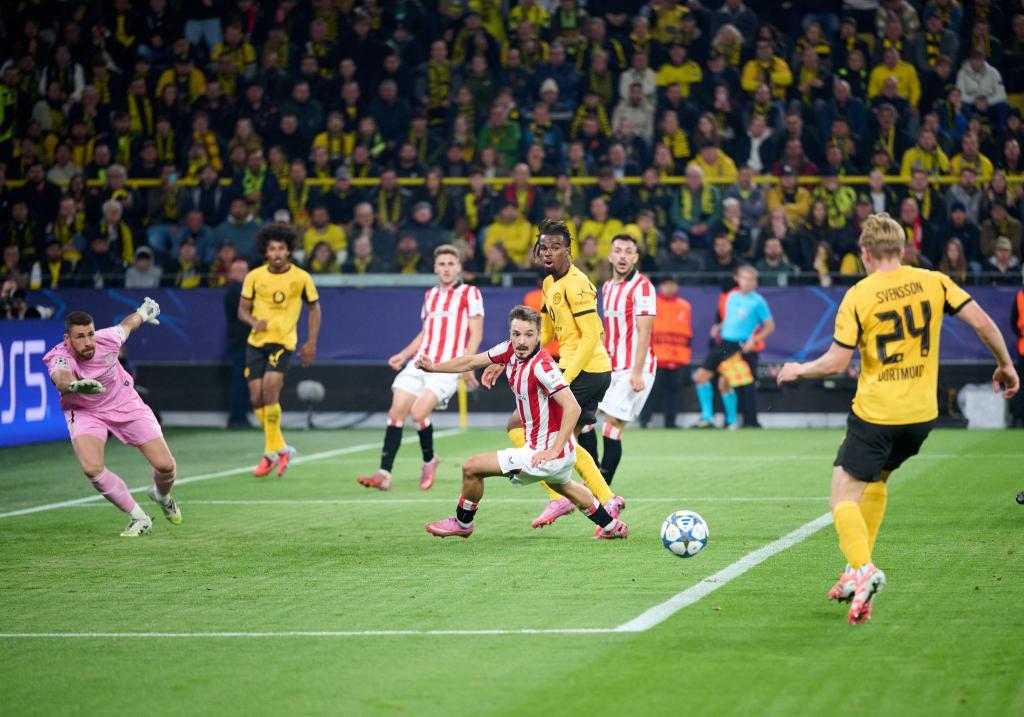 Daniel Svensson brachte den BVB in Führung. - Foto: Bernd Thissen/dpa