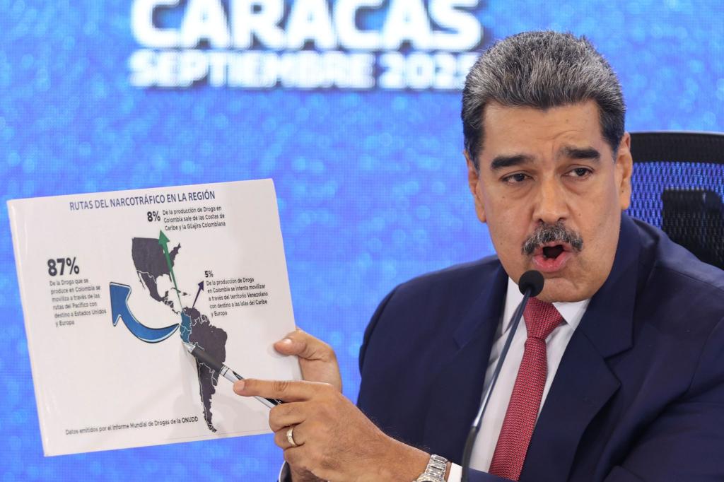 Mit dem Beschuss mutmaßlicher Drogenboote aus Venezuela in der Karibik verschärfte US-Präsident Donald Trump bereits die Gangart gegen Maduro.(Archivbild). - Foto: Jesus Vargas/AP/dpa