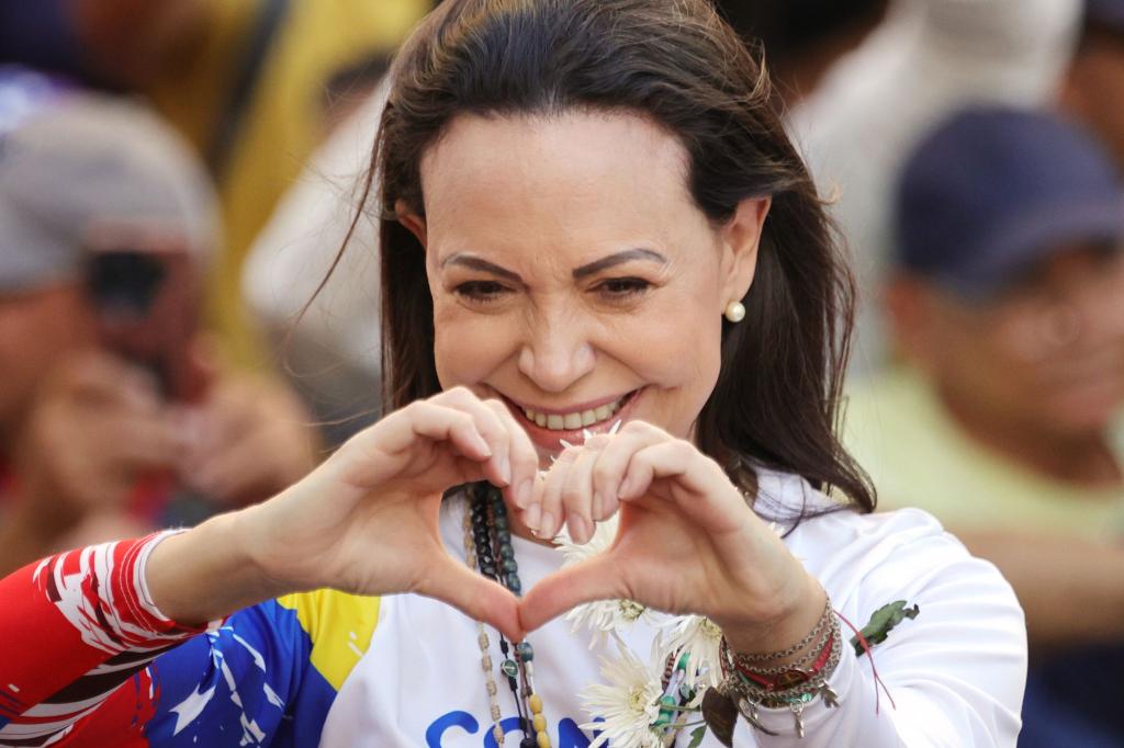 Die venezolanische Oppositionsführerin María Corina Machado. (Archivbild) - Foto: Jesus Vargas/dpa