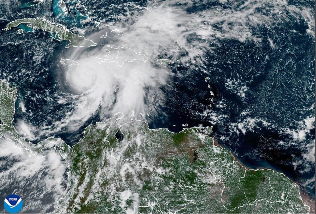 Hurrikan «Melissa» hat die höchste Hurrikan-Kategorie 5 erreicht. - Foto: Uncredited/NOAA via AP/dpa