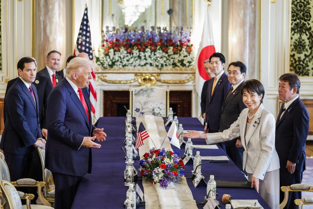 USA und Japan stärken ihr Bündnis. - Foto: Franck Robichon/EPA Pool/dpa