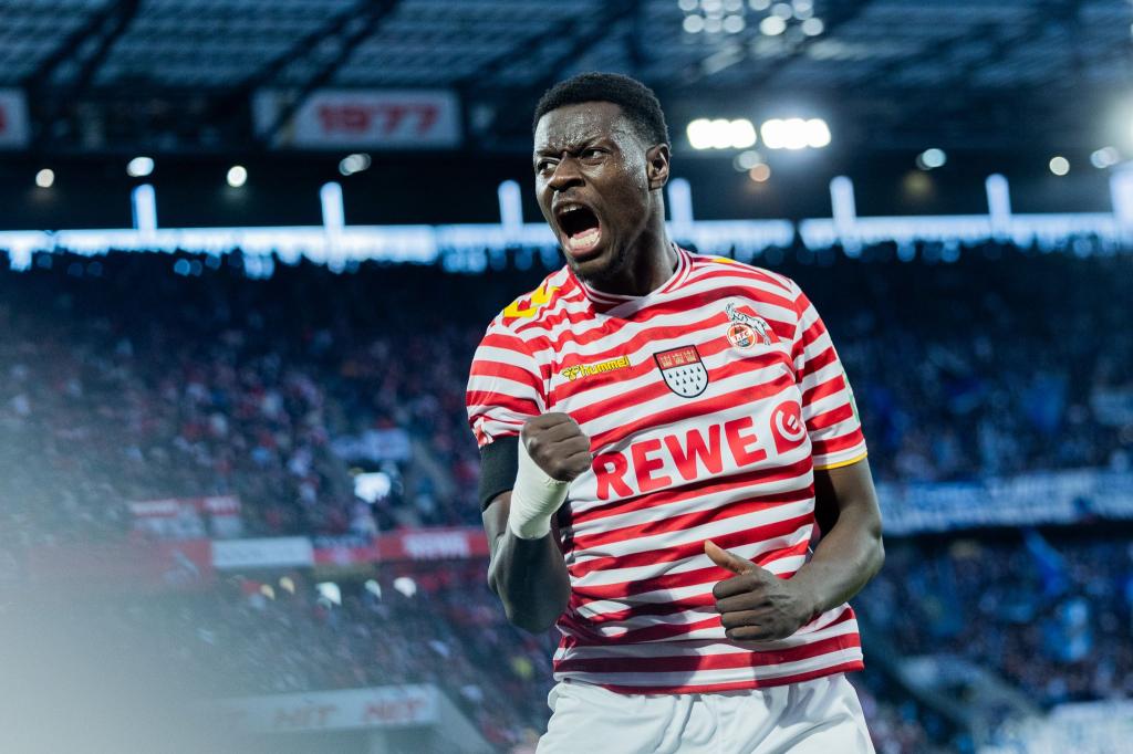 Torschütze zur Kölner 1:0-Führung: Ragnar Ache - Foto: Rolf Vennenbernd/dpa