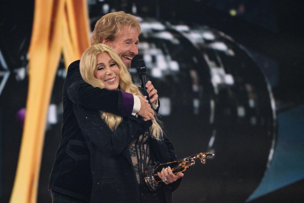 Mit seinem Auftritt sorgte Gottschalk für Irritationen. - Foto: Peter Kneffel/dpa