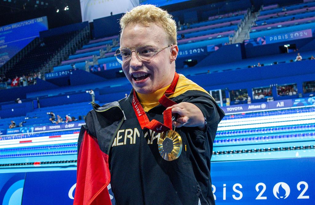 Josia Topf darf wieder jubeln. - Foto: Jens Büttner/dpa