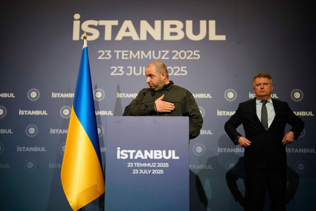 Umjerow führte ab Mai für die Ukraine Verhandlungen mit Russland und soll auch nun wieder einen Gefangenenaustausch vermitteln. (Archivbild) - Foto: Emrah Gurel/AP/dpa