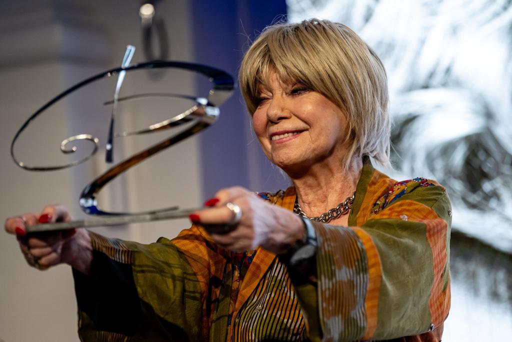 Judy Winter, Schauspielerin, reagiert auf den Götz-George-Preis 2025. - Foto: Fabian Sommer/dpa
