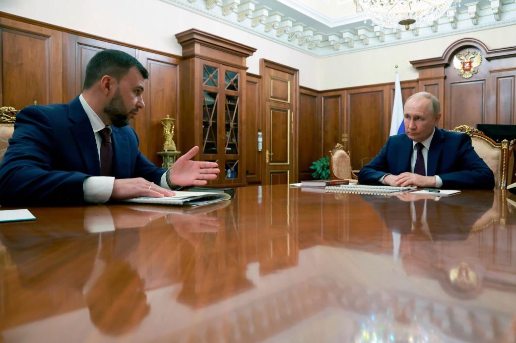 Der von Moskau eingesetzte Besatzungschef für Donezk, Denis Puschilin, hat nach ukrainischen Drohnenangriffen auf Wärmekraftwerke den regionalen Notstand ausgerufen. (Archivbild) - Foto: Gavriil Grigorov/Pool Sputnik Kremlin/AP/dpa